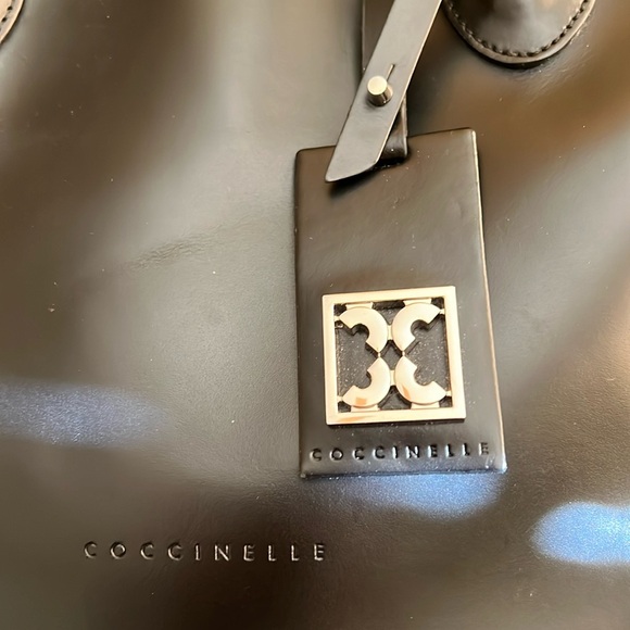 COCCINELLE Top Handle Italian Design Leather 2 Tone Hand Bag/Shoulder/Crossbody - Picture 4 of 12